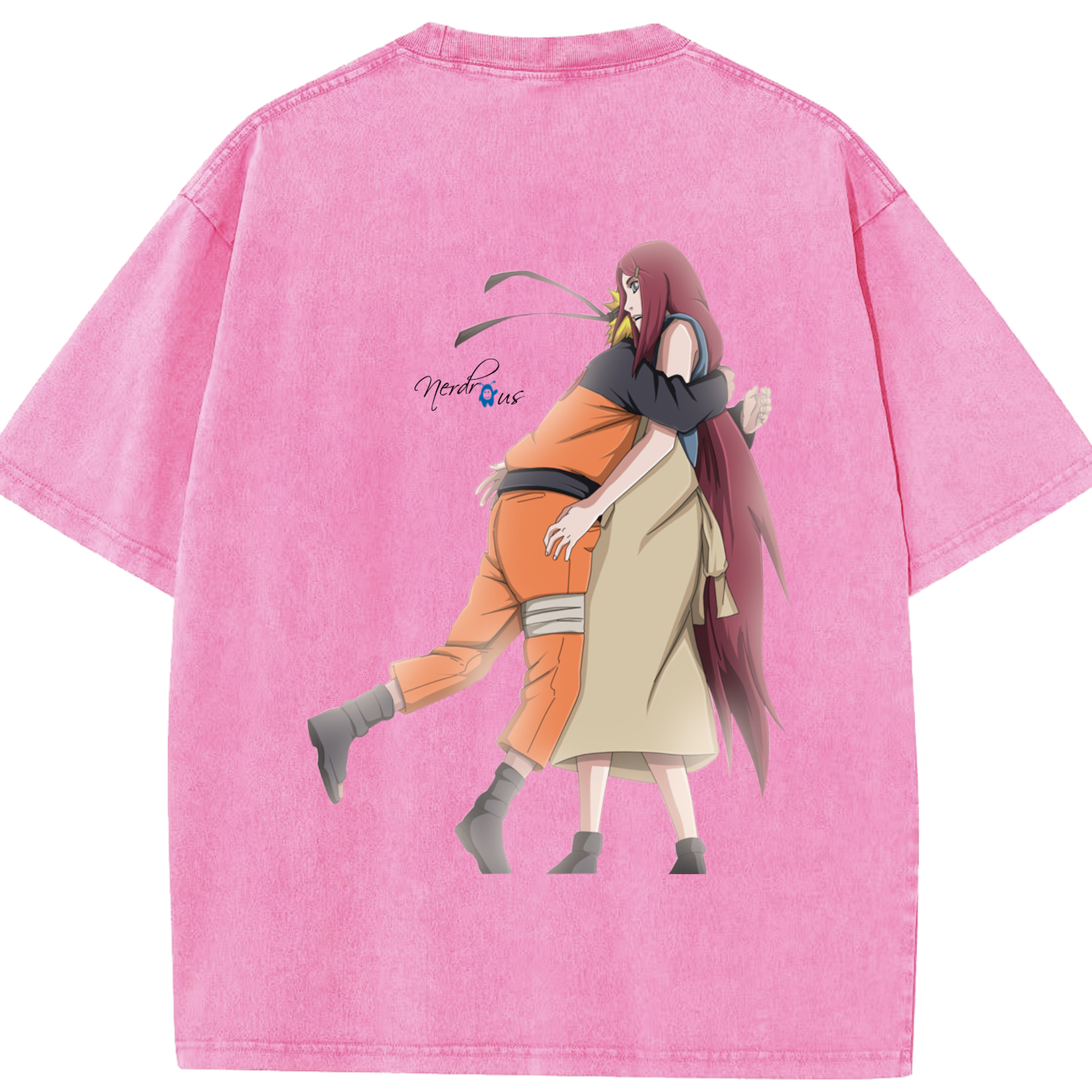 （画像用） NARUTO -ナルト- うずまき ナルト Uzumaki Naruto 綿100% ヴィンテージ風 半袖Tシャツ（背面プリント）